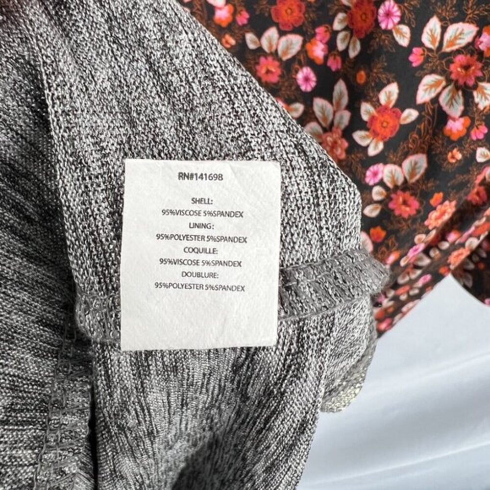 NEW Ramy Brook Floral Heidi Dress bodycon sheath midi grunge retro high‎ neck XL - Picture 10 of 16